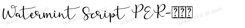 Watermint Script PER字体转换